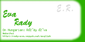 eva rady business card